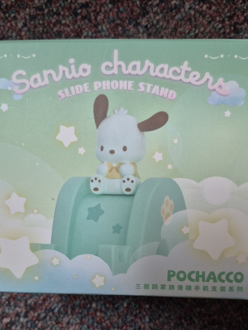Sanrio Pochacco Phone Stand in Mint and White